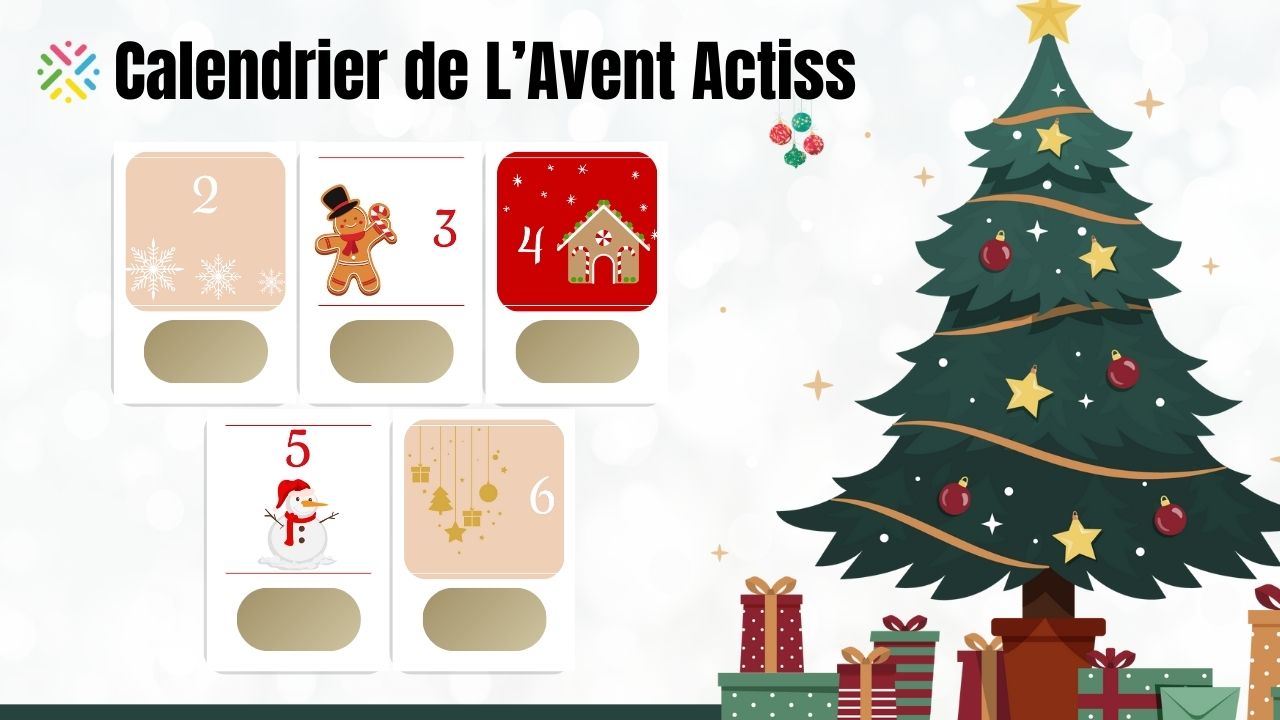 calendrier de l'avent Actiss : du 2 au 6 décembre